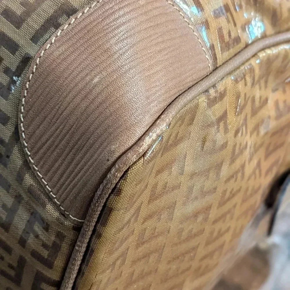 Authentic FENDI Boston Bag in Brown Zucca Coated Canvas - Picture 9 of 14